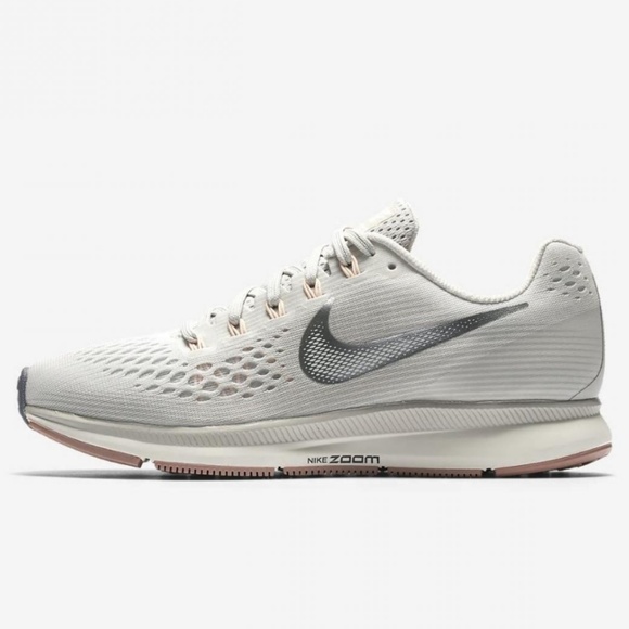 🆕️ NWT Nike Air Zoom Pegasus 34 Light Bone/Chrome - Picture 4 of 8